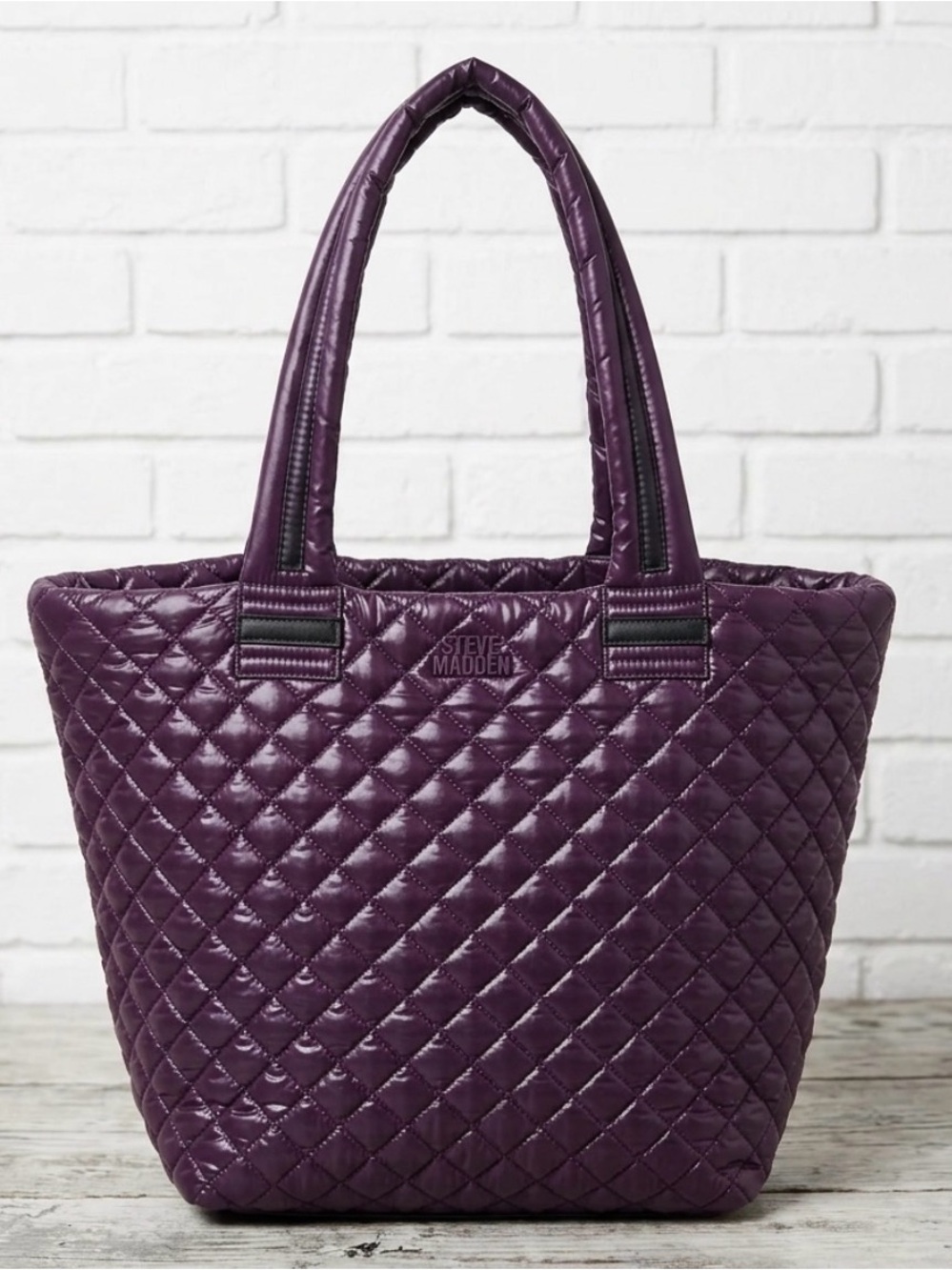 Steve Madden Quilted Plum Tote